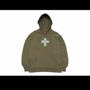 Supreme cross box logo パーカー L オリーブ 送料無料 シュプリームパーカー Sweatshirt