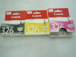 【新品/訳アリ】3本セット Canon キヤノン 純正インクカートリッジ BCI-326M/326Y/326BK 期限切れあり