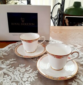 ROYAL DOULTON Darjeeling cup & saucer 2 customer new goods 