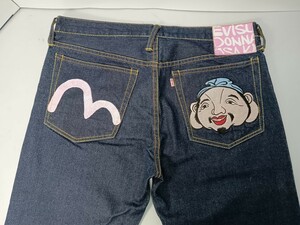 EVISU 　エヴィス　DONNA エビス　戎　カモメ　ピンク 　ジーパン　ジーンズ　Gパン 　デニムパンツ　デニム　紺　32インチ　