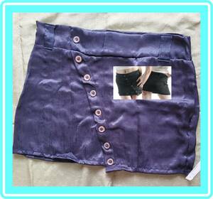 ♥♥ super ero leather *..* button design * miniskirt *M size * side fastener *ero cute * beautiful legs ♥♥