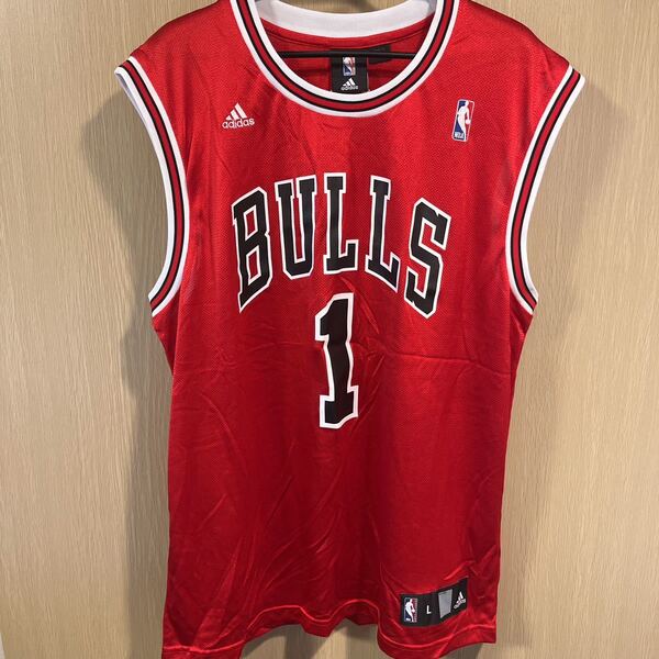 ◆極美品◆adidas社製　NBA BULLS No.1 ROSEレプリカユニフォーム サイズL