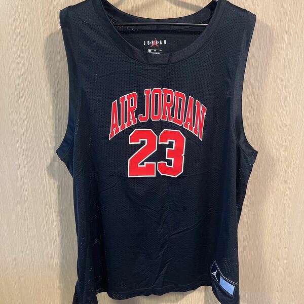 ◆極美品◆NIKEJORDANDNADISTORTED JERSY NIKE AIR JORDAN メッシュタンクトップ　ブラック　サイズXL