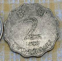 ● 【中古】香港　1、2ドル　計5枚　コイン、現在発行されていないが有効な貨幣(英領時代)含む_画像5