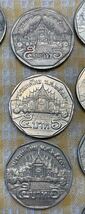 ● 【中古】タイ王国　5バーツ　硬貨8枚　コイン_画像3