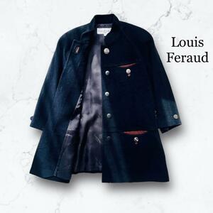 Louis Feraud　ルイフェロー　希少　アンゴラ混　ノーカラーロングコート