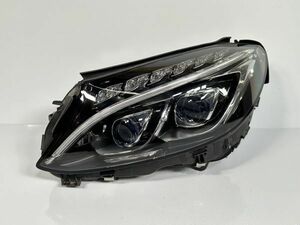 極美品/破損キズ無 ベンツ Cクラス W205 S205 前期 純正 左ヘッドライト LED A 205 906 81 02 / A 205 906 06 05 A2059060605 管理19386h10