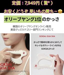 新品・未使用・送料込★オリーブヤング1位 KARAスンヨン愛用ISOKSALかっさ ボディメイク ボディケアホームエステ マッサージ 血行 GUASHA