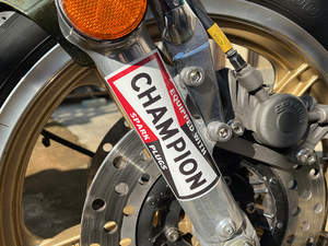 チャンピオン ステッカー / CHAMPION プラグ 昭和 暴走族 街道レーサー Z1 Z2 Z400FX CBX400F