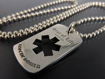 シルバー925 STAR OF LIFE RESCUE SQUAD ネックレス ペンダント タグプレート ボールチェーン 長さ約50㎝_画像2