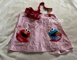 カフェエプロン セサミストリート SESAMESTREET エルモ/ELMO クッキーモンスター/新品/刺繍/新品/保育士 幼稚園 介護士 保母 看護師 ママ