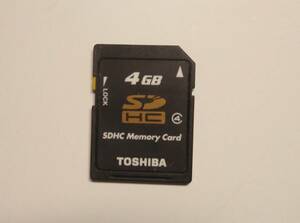 TOSHIBA 4GB SDHC メモリーカード