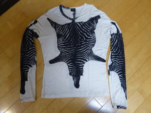  valuable * Jean-Paul Gaultier Jean Paul GAULTIER Zebra print cut and sewn animal zebra * black 48 regular goods 