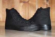 送料無料【未使用】 Converse MADE IN JAPAN ★ ALL STAR J HI BLKMONO (US6.5/25cm) ★ コンバース 日本製 オールスター ブラック_画像3