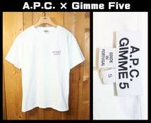 送料無料 特価即決【未使用】 A.P.C. × GIMME FIVE ★ STEVE TEE (Sサイズ) ★ APC GIMME5 ギミーファイブ コラボ カプセルコレクション_画像1