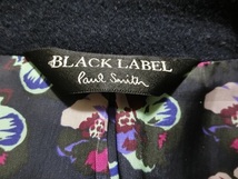  Paul Smith　ポールスミス　Aライン　裏花柄　ステンカラーコート　ダークネイビー　３８_画像4