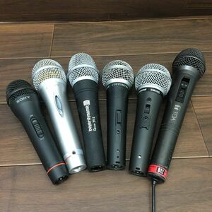 B-273 TOA SHURE SONY CUSTOMTRY マイク6本セットWM-250-B12 SM48S F-v820 ダイナミックマイク 他 動作未確認