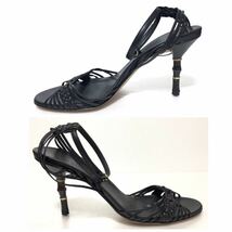 Gucci グッチ サンダル/パンプス/ハイヒール レザー 黒 バンブーヒール 34 1/2_画像3