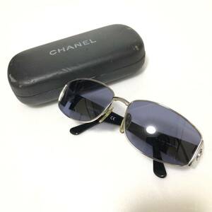 シャネル Chanel サングラス ココマーク 黒×シルバー メンズ ケースあり