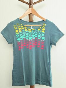 ＜未使用＞＜新品＞＜ハワイで購入＞ROXY ロゴプリントTシャツ　半袖　ブルーグリーン