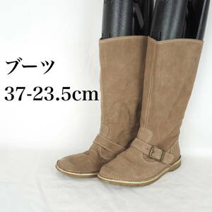 EB3607*レディースブーツ*37-23.5cm*ベージュ