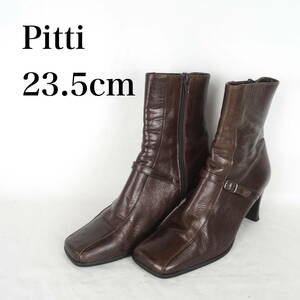 EB3659*Pitti*ピッティ*レディースショートブーツ*23.5cm*茶