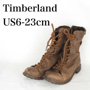 EB3676*Timberland*ティンバーランド*レディースショートブーツ*US6-23cm*茶