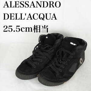 EB3690*ALESSANDRO DELL'ACQUA*アレッサンドロデラクア*メンズスニーカー*25.5cm相当*黒