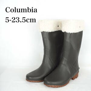 EB3730*Columbia*コロンビア*レディースレインブーツ*5-23.5cm*濃いカーキ