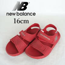 MK2307*new balance*ニューバランス*キッズサンダル*16cm*赤_画像1