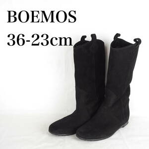 EB3803*BOEMOS*ボエモス*レディースミドルブーツ*36-23cm*黒