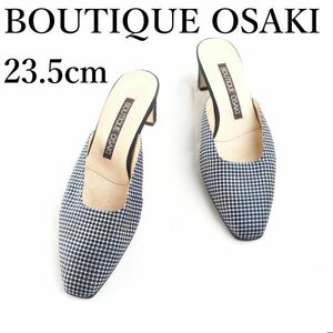 LK5725*BOUTIQUE OSAKI*ブティックオーサキ*レディースミュール*23.5cm*紺系