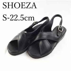 LK5982*SHOEZA*レディースナースシューズ*抗菌・防臭加工*S-22.5cm*黒