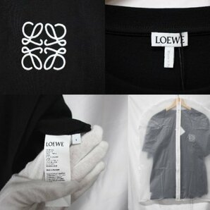 ◆ 未使用 LOEWE / ロエベ Ｔシャツ 半袖 アナグラム クルーネック ロゴ刺 ブラック 表記サイズ：L 142104の画像10