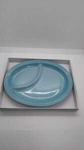ru Crew ze multi oval plate S pastel blue rare records out of production color 