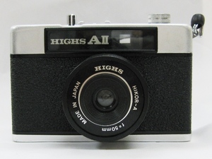 ジャンク HIGHS AⅡ フィルムカメラ f=50mm HIKOR-A シャッターは切れます ケース付き