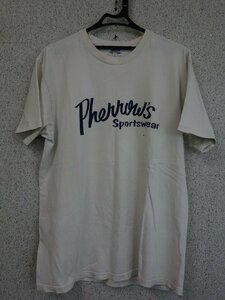 メンズ PHERROW'S フェローズ 半袖 Tシャツ ロゴ サイズXL 白 ホワイト