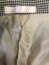Vintage BURBERRYS バーバリー　レディース　総柄　シルク混　ダブル　スカートスーツ セットアップ 上下　7表記_画像4