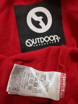 OUTDOOR PRODUCTS 長袖 160 長袖カットソー 長袖Tシャツ カットソー Tシャツ アウトドア 赤 黒 レッド ブラック_画像2