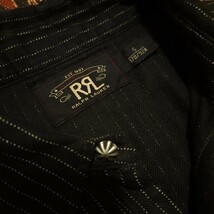 【希少】 RRL Black Wabash Stripe Shirt 【S】 ブラック ウォバッシュ ストライプ シャツ 漆黒 コンチョ 総柄 ウエスタン Ralph Lauren_画像3