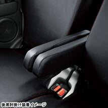 シートカバー JF1 JF2 ホンダ NBOX N-BOX 専用 ブラック レザー 赤 ステッチ M4-33 軽自動車 1台分 セット ソフトレザーR 合成皮革_画像6