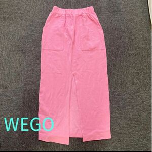 WEGO スリット入りロングスカート　ピンク　