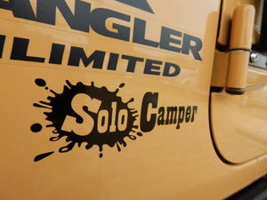 Solo Camp ソロキャンプ ソロキャンパー ステッカー カー用品 カーアクセサリー 雑貨 自動車 カッティング 文字だけが残る