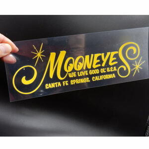 【送料無料】ムーンアイズ MOONEYES ムーンアイズ ロゴ 抜き ステッカー ＬＯＧＯ 転写シール DM189YE..