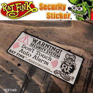 【送料無料】Rat Fink ラットフィンク Security Sticker セキュリティステッカー シール 盗難防止 RDF048