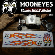 ムーンアイズ MOONEYES Sticker ステッカー Flamin' MOON [DM220]._画像1