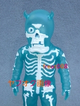 disk union 限定品 ★ Balzac Shocker Skullman バルザック スカルマン ドクロ ソフビ フィギュア ★ クリアブルー_画像3