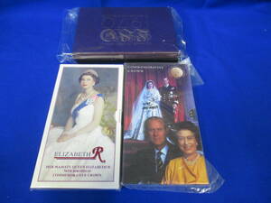 記念コイン COMMEMORATIVE CROWN 1997 ゴールデンウエディングクラウン Elizabeth エリザベス R 1970、1971 記念硬貨 管理5MS1011B33