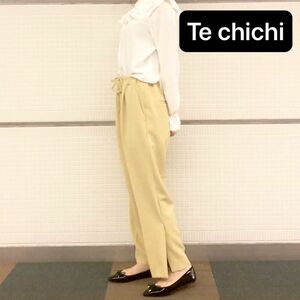 テチチ サイドスリットイージーテーパードパンツ Te chichi イエロー 黄色