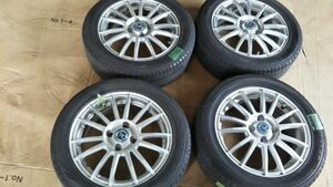 ★名古屋発 中古★再値下げ【引取りOK】185/55R15 ダンロップ ルマンLM704 WEDS BLUENESS 5.5Jx15 4/100 40 VW UP！ 装着セット品